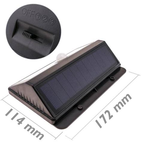 SOLAR LED WALL LAMP WITH SENSOR 1.5W IP65 .